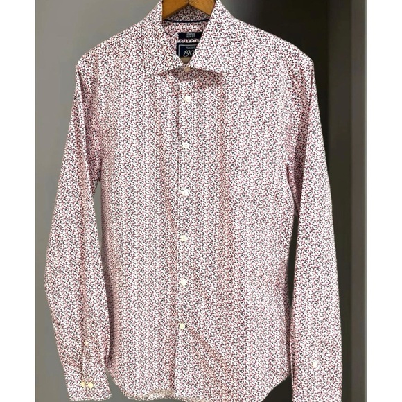 JOS. A. BANK Stretch Slim Fit Men's Button Down Shirt Sz M Long Sleeve Floral - Picture 2 of 8